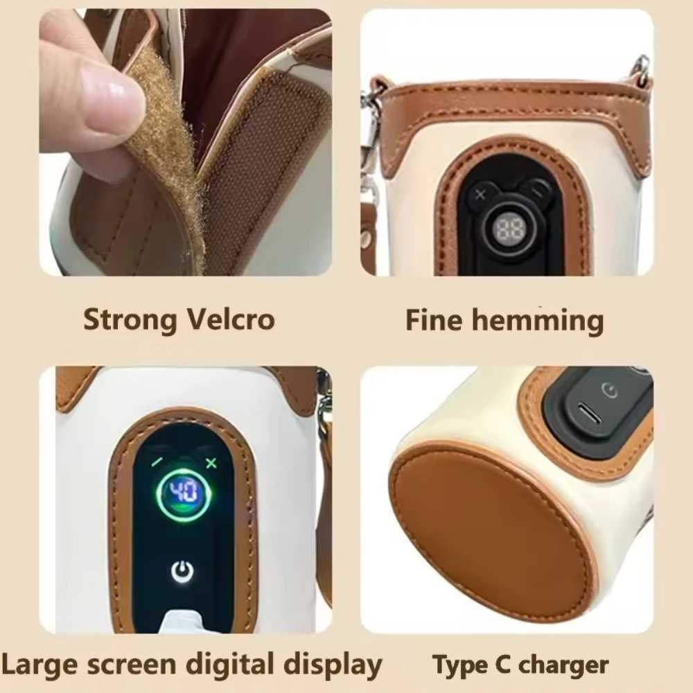 Pikkaboo GoWarm Portable Bottle Warmer – Brown