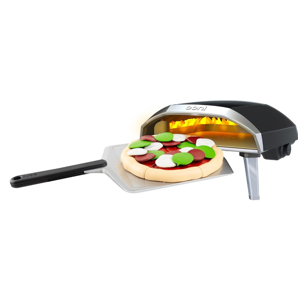 Casdon Ooni Pizza Oven & Topping Station Toy Set, Deluxe Pretend Play Kit for Kids 3+