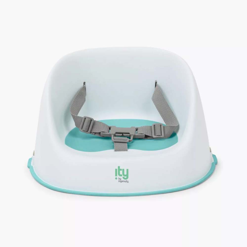 Ingenuity Simplicity Easy-Clean Booster Seat – Lightweight, Travel-Friendly, Fits Most Chairs, 6–36 Months, Blue