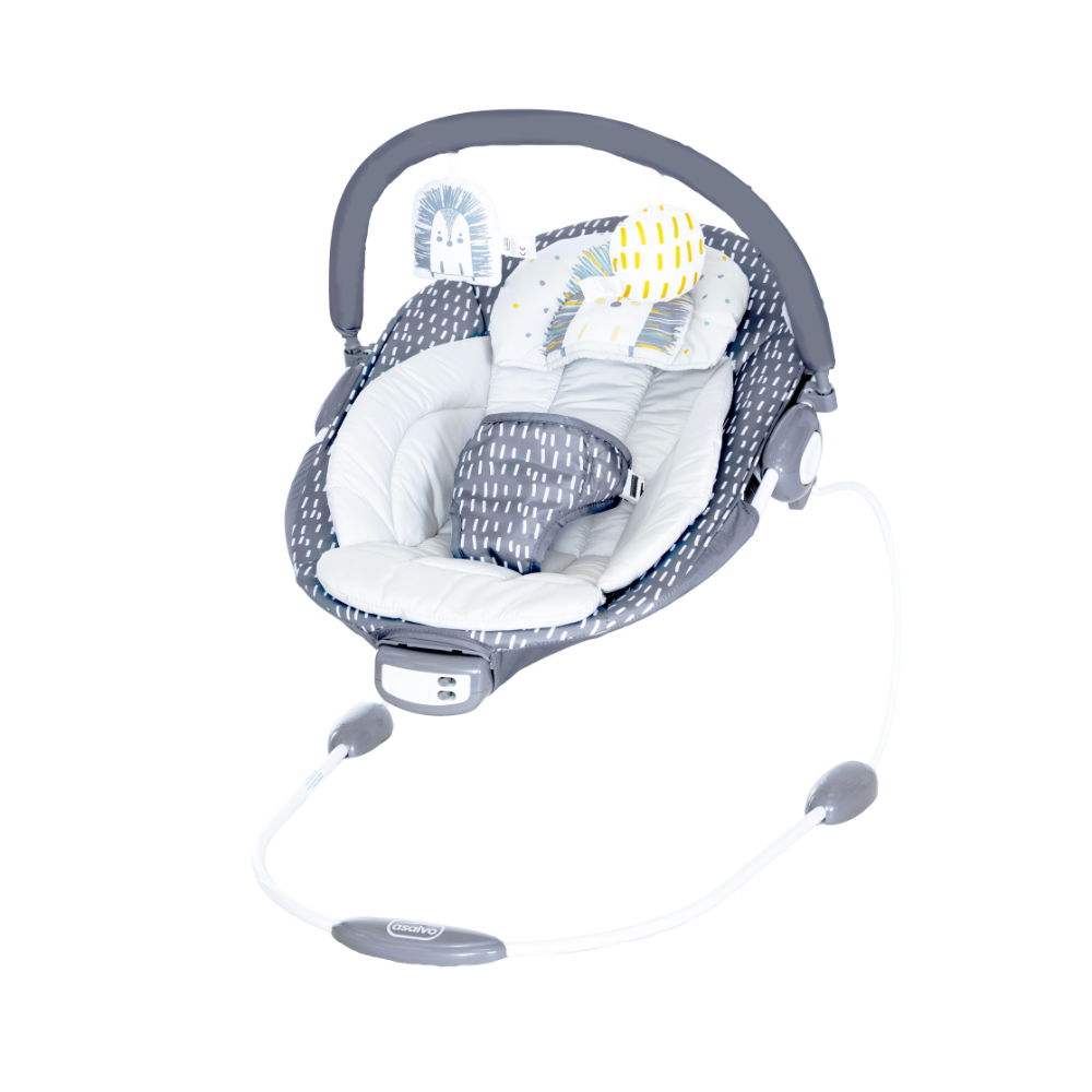 Asalvo Baby Bouncer – Pinchi Grey, Comfortable & Calming Infant Seat