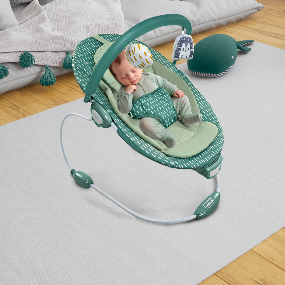 Asalvo Baby Bouncer – Pinchi Grey, Comfortable & Calming Infant Seat