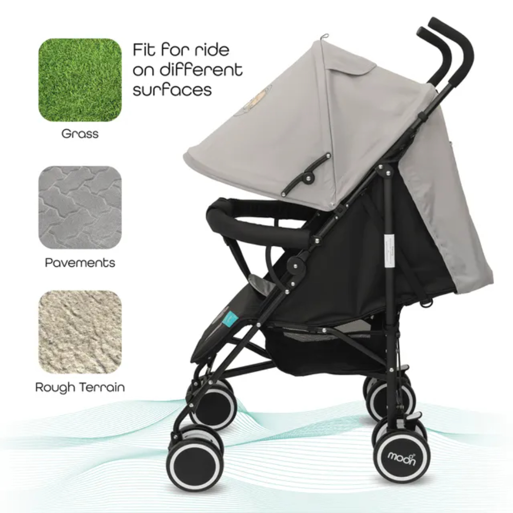 Moon Safari - The Elephant Character Umbrella Stroller - Grey