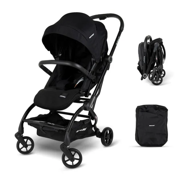 Babydoes - Bueno Baby Stroller with 360° Rotating Seat (Up to 20 kg) - Black