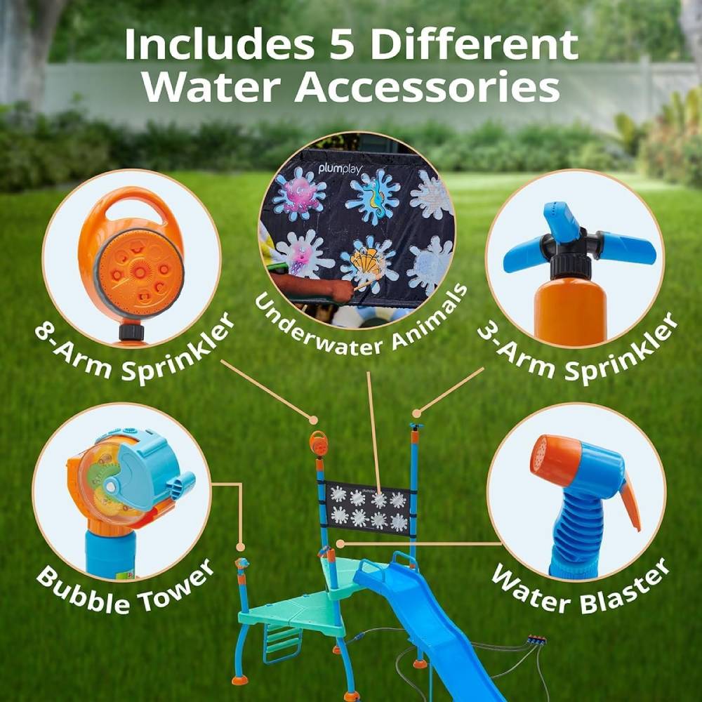 Plum Water Park Shower Tower - Ultimate Backyard Water Play for Kids