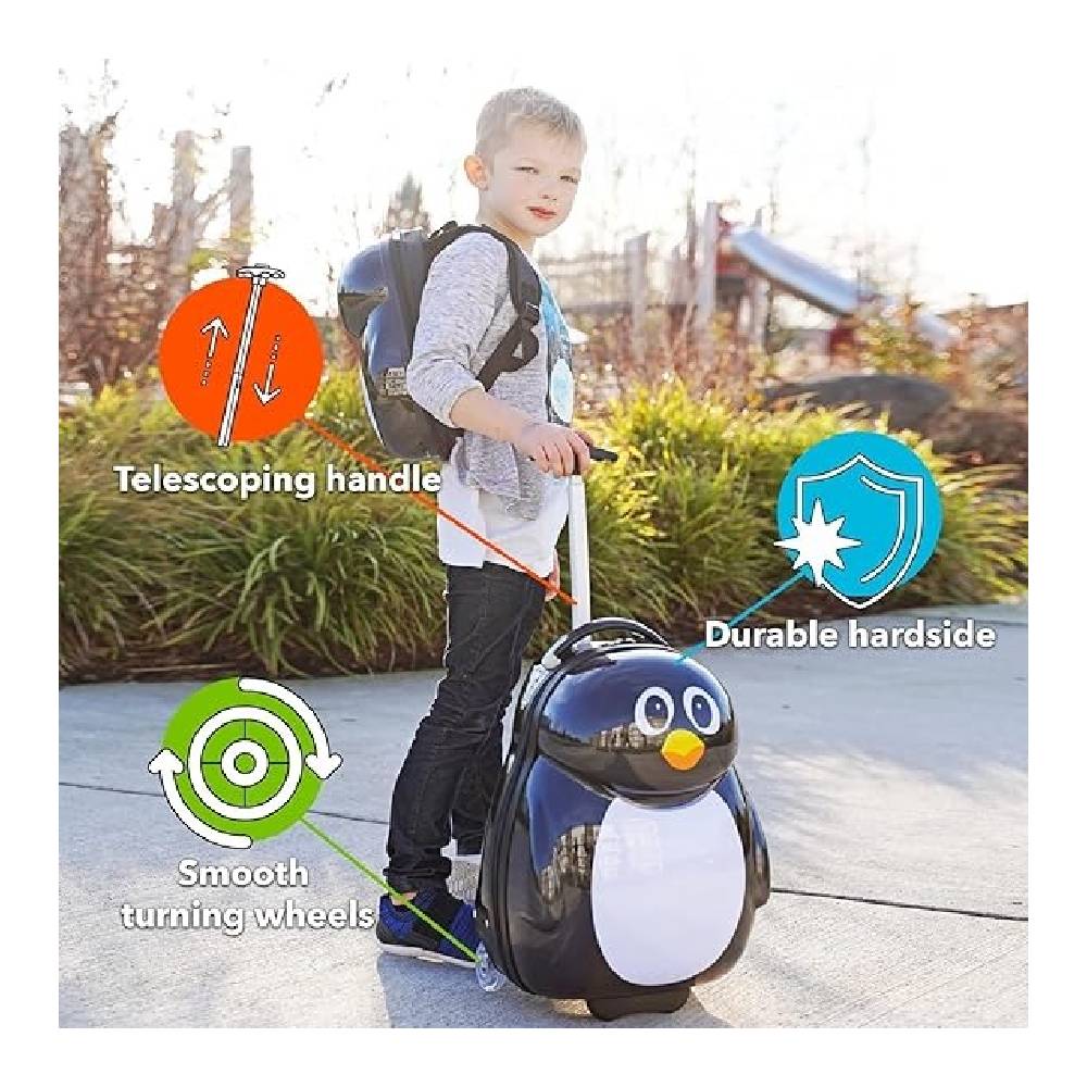 PEEKABOO Kids Carry-on Luggage Set - Penguin
