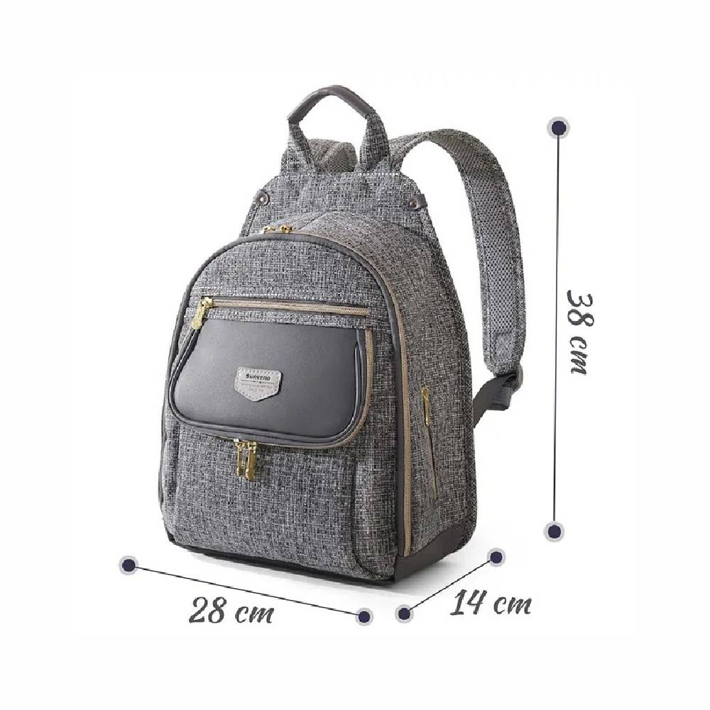 Sunveno - Fashion Compact Diaper Backpack - Grey