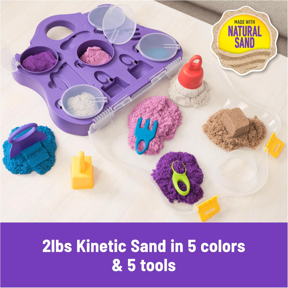 Kinetic Sand Variety Case - Multi-Color Sensory Play Kit for Kids
