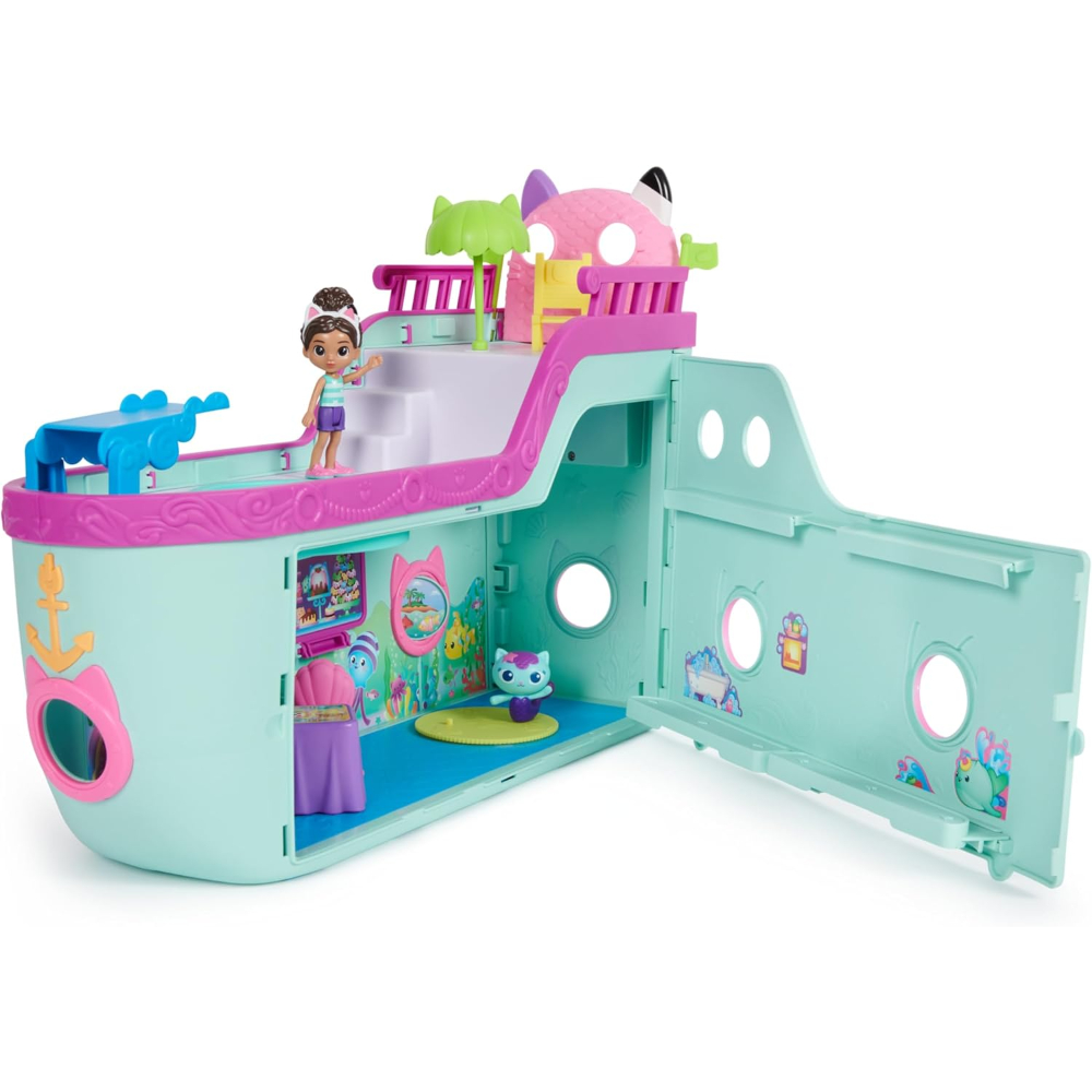 Gabby's Dollhouse Cat Friend Cruise Ship Playset - Fun Toy with Accessories for Kids