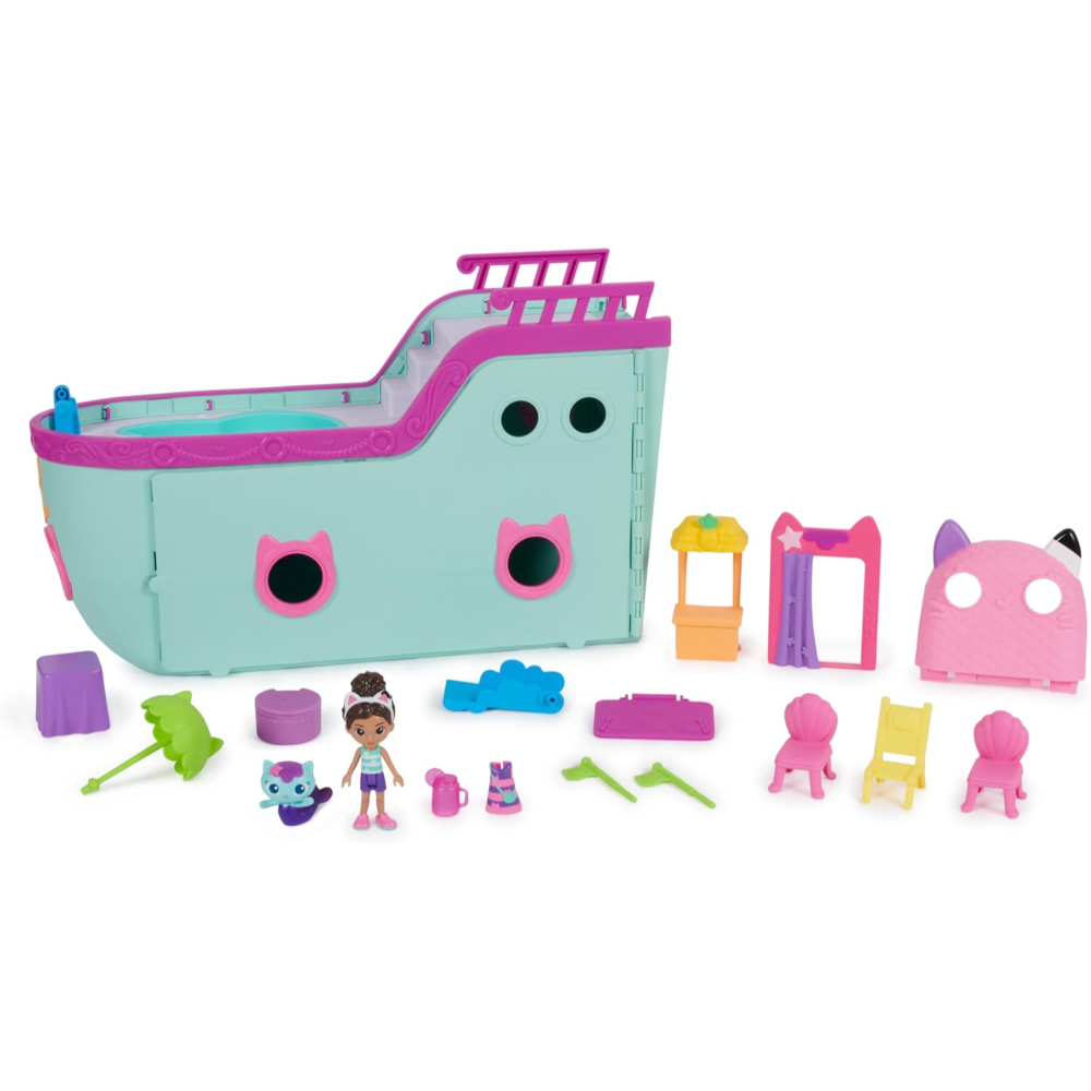 Gabby's Dollhouse Cat Friend Cruise Ship Playset - Fun Toy with Accessories for Kids