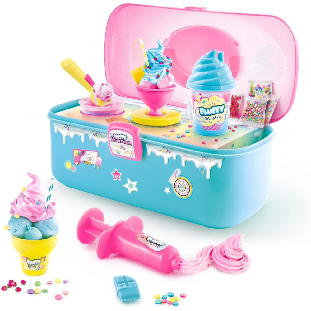 Canal Toys Fluffy Slime Case with Accessories – DIY Slime Kit for Kids (Purple)