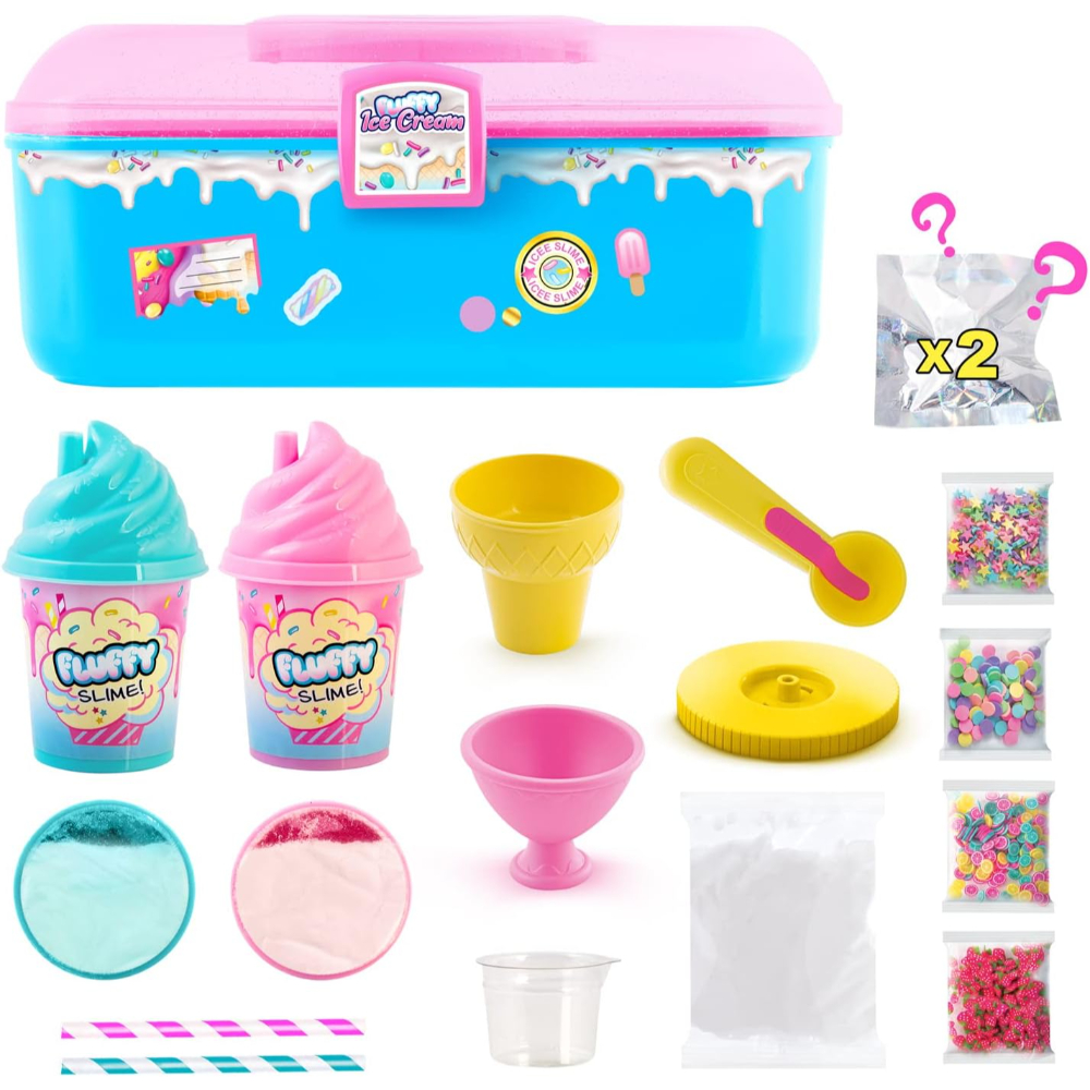 Canal Toys Fluffy Slime Case with Accessories – DIY Slime Kit for Kids (Purple)