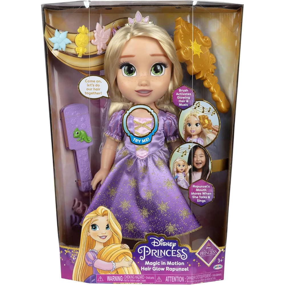 Disney Princess Rapunzel Hair Styling Animatronic 15-Inch Doll