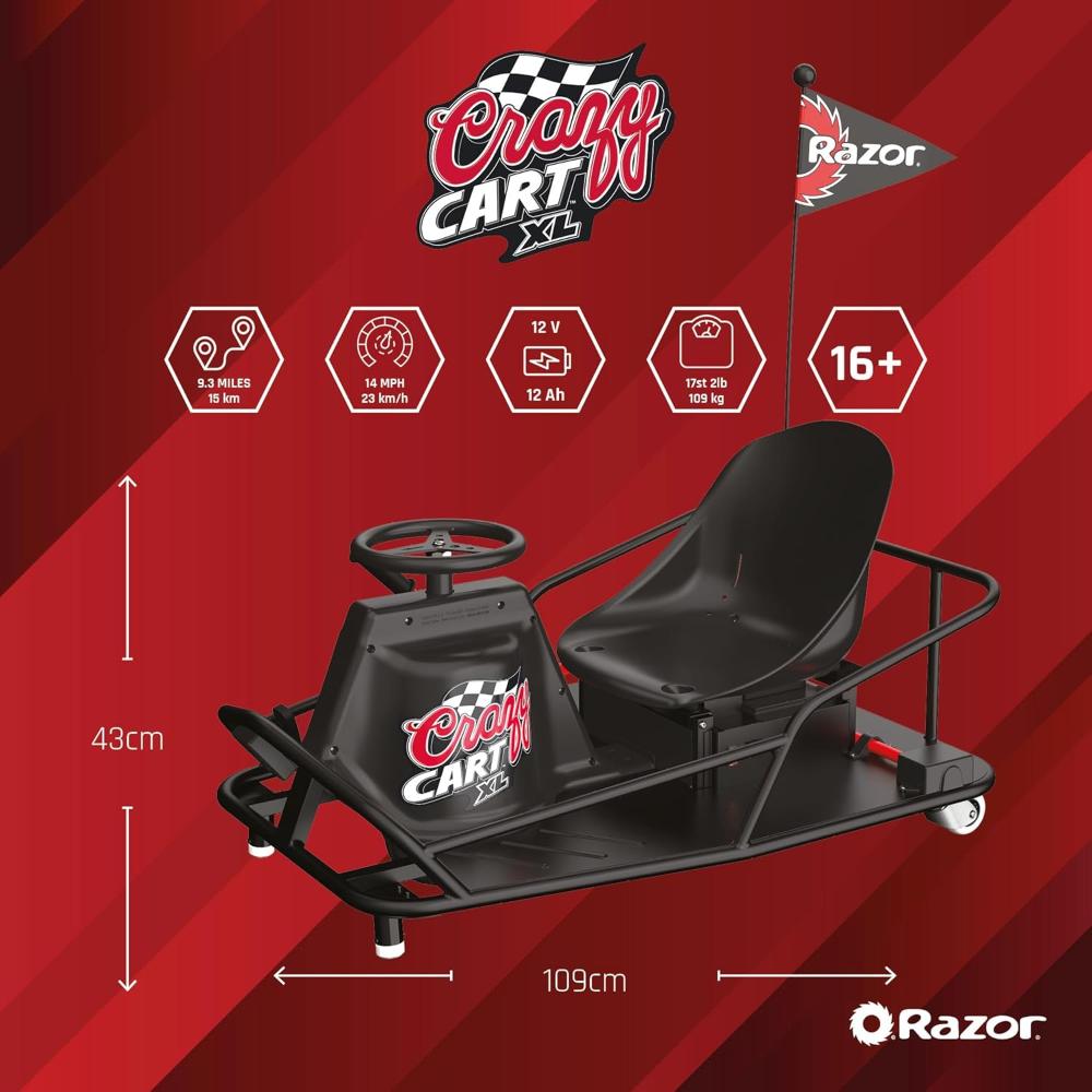 Razor - Crazy Cart XL Ultimate Drifter 22Km/Hr - For 16+ Ages