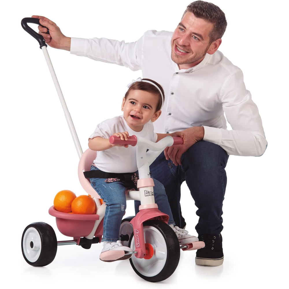 Smoby Be Move Tricycle Pink – Adjustable Trike with Parental Handle