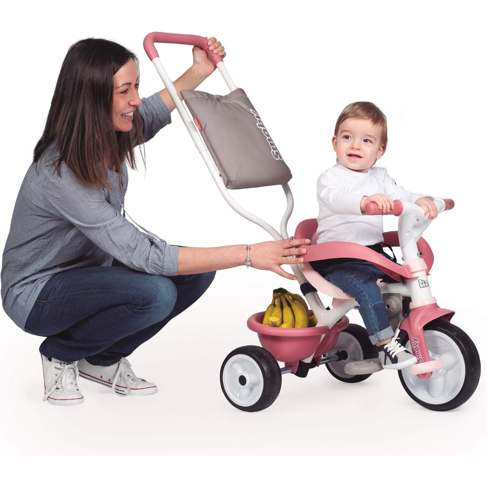 Smoby Be Move Comfort Tricycle – Pink Toddler Trike with Push Handle & Safety Features