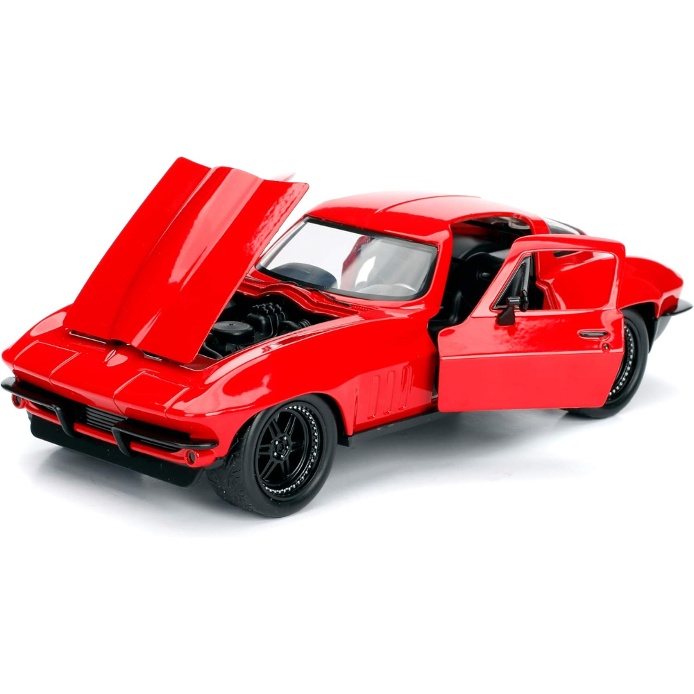 Jada - Fast & Furious FF8 1966 Chevy Corvette 1:24 Die-Cast Car - Classic Movie Collectible Model
