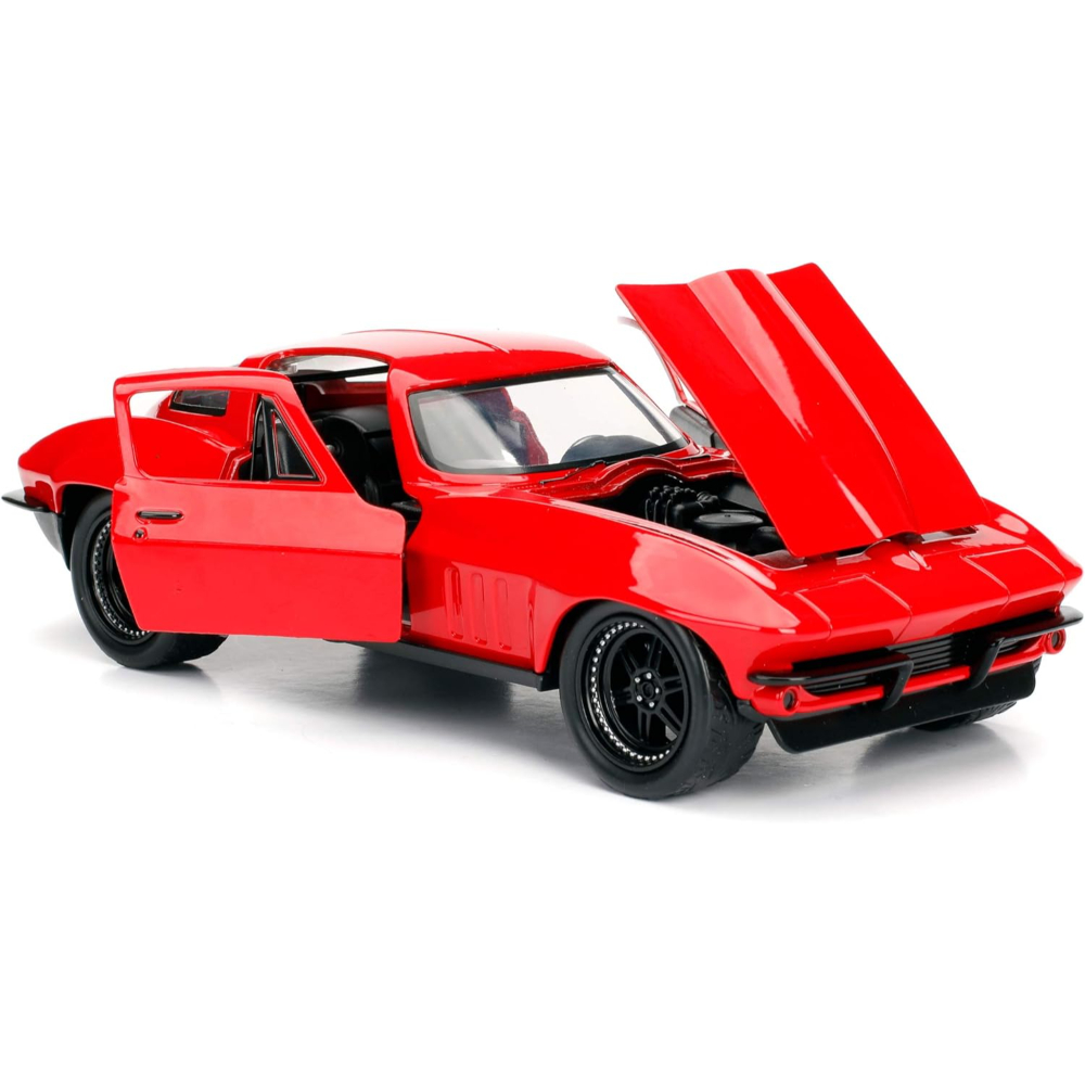 Jada - Fast & Furious FF8 1966 Chevy Corvette 1:24 Die-Cast Car - Classic Movie Collectible Model