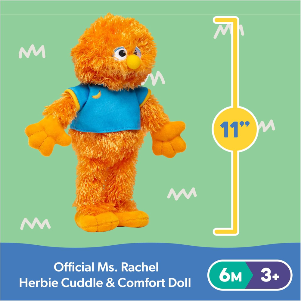 Ms. Rachel Cuddle & Comfort Friend Herbie - Plush Baby Doll & Comfort Toy