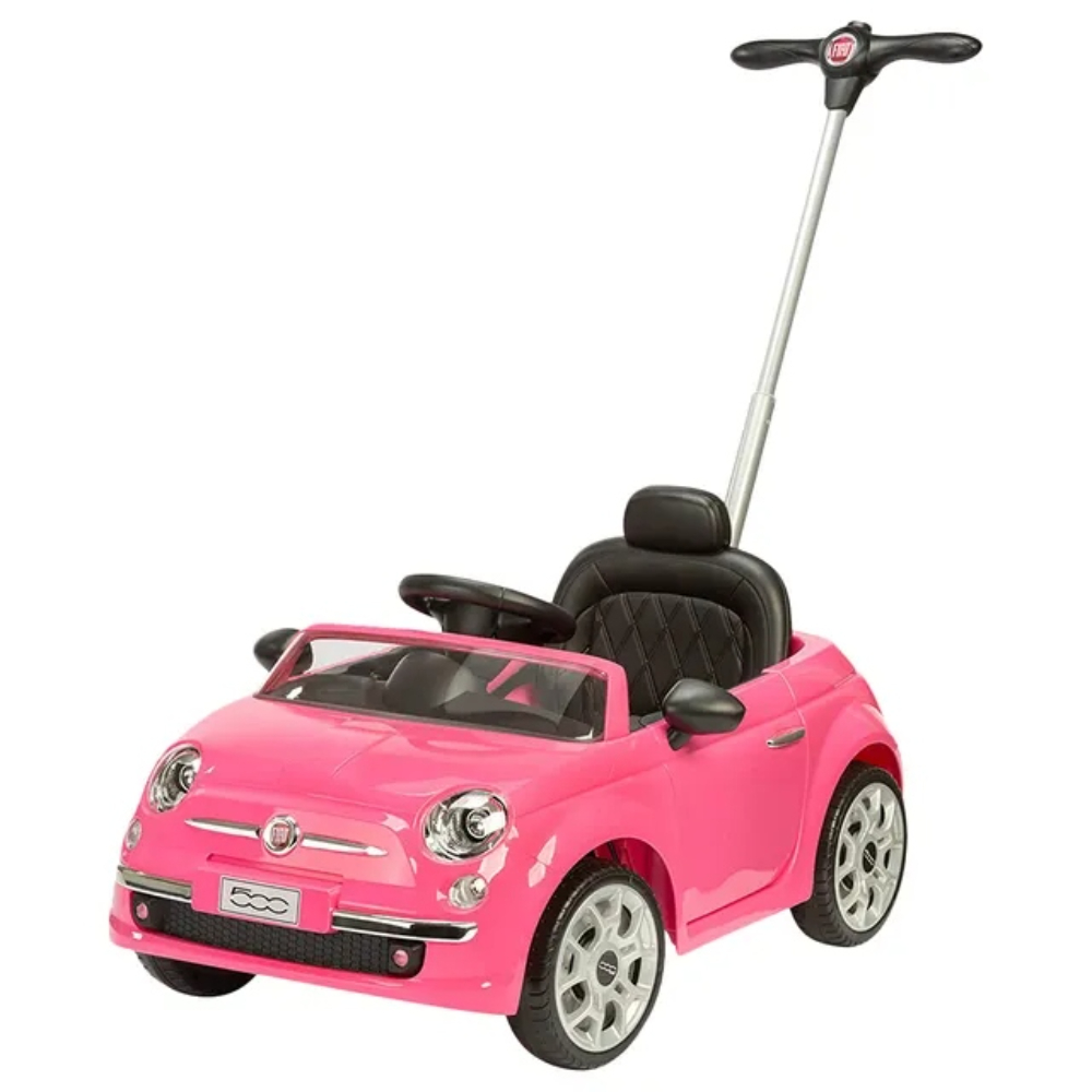 Fiat 3‑In‑1 Pink Kids Pusher Car – Convertible Ride‑On Push Walker Toy