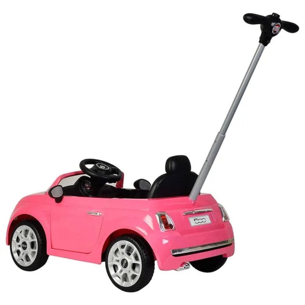 Fiat 3‑In‑1 Pink Kids Pusher Car – Convertible Ride‑On Push Walker Toy